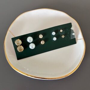 Set of 6 Stud Earrings - NEW